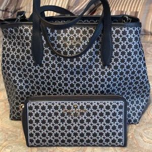 Kate Spade ♠️ Spade Link Shoulder Tote Bag and Wallet.